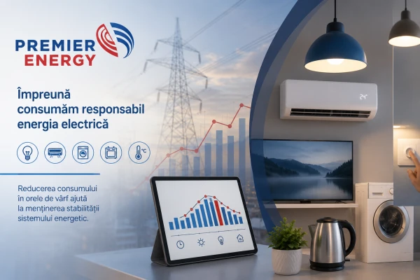 Premier Energy a făcut un apel la reducerea consumului de energie electrică în orele de vârf