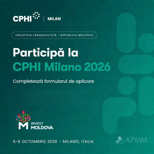 Moldova va avea un stand național la expoziția CPHI Milano 2026