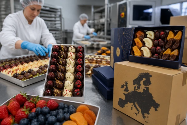 O companie franceză din Chișinău exportă pe piața europeană fructe în ciocolată
