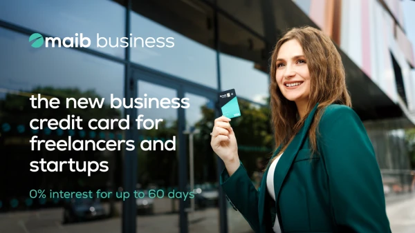 Maib business credit card: up to 40,000 MDL for freelancers and start-ups