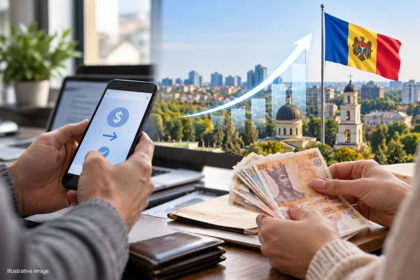 În primele opt luni curent, transferurile bănești au crescut cu 24,6%