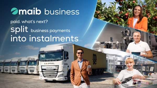 After 'paid', maib offers yet another option: business payments in instalments