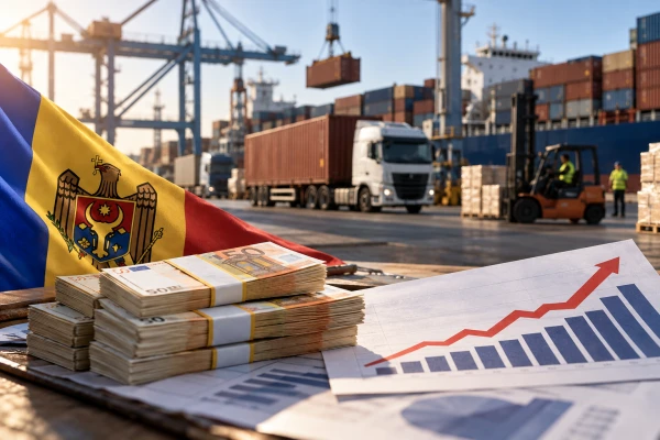 Deficitul balanței comerciale a Moldovei a crescut la 4,4 miliarde de euro în primele opt luni curent