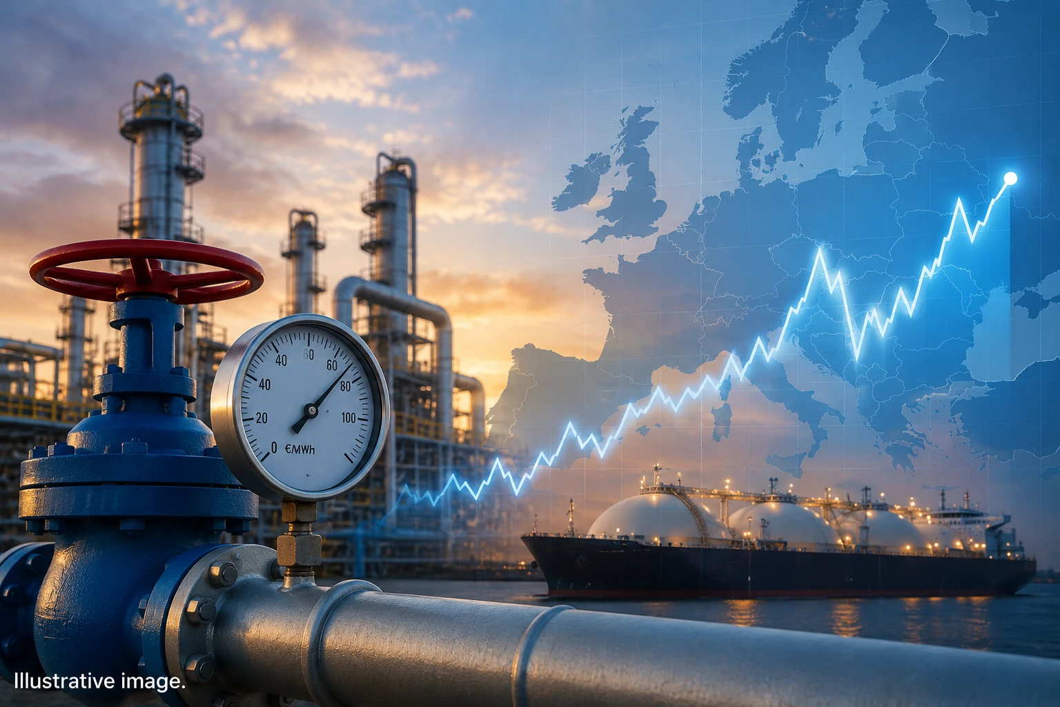 Prețurile la gaze în Europa au înregistrat fluctuații la începutul lunii august, ajungând la 58,51 euro pe MWh