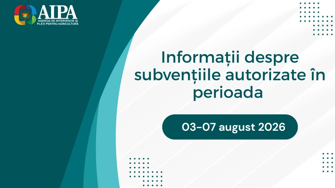 AIPA a aprobat alocarea sumei de 56,28 milioane de lei pentru dezvoltarea agriculturii