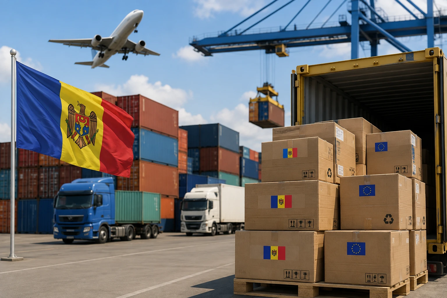 Exporturile moldovenești au crescut cu 6% în iunie 2026, ajungând la 274 de milioane de euro