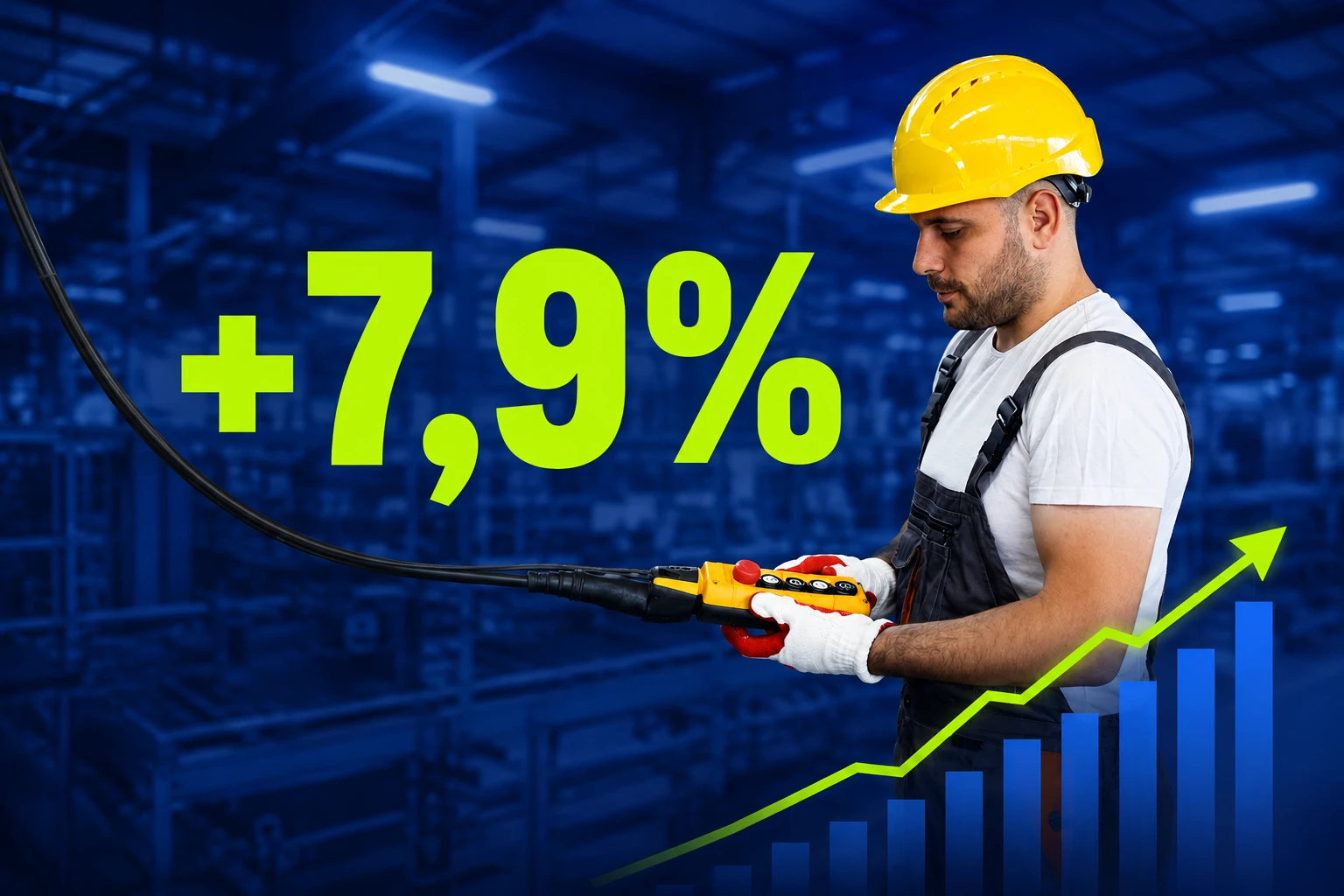 Industria a înregistrat o creștere de 7,9% în prima jumătate a anului 2026