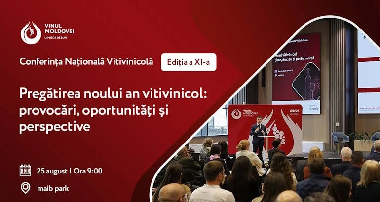 Conferința Națională Vitivinicolă 2026: Vinul Moldovei ajunge în 65 de destinații, cu noi piețe de export și prețuri medii în creștere