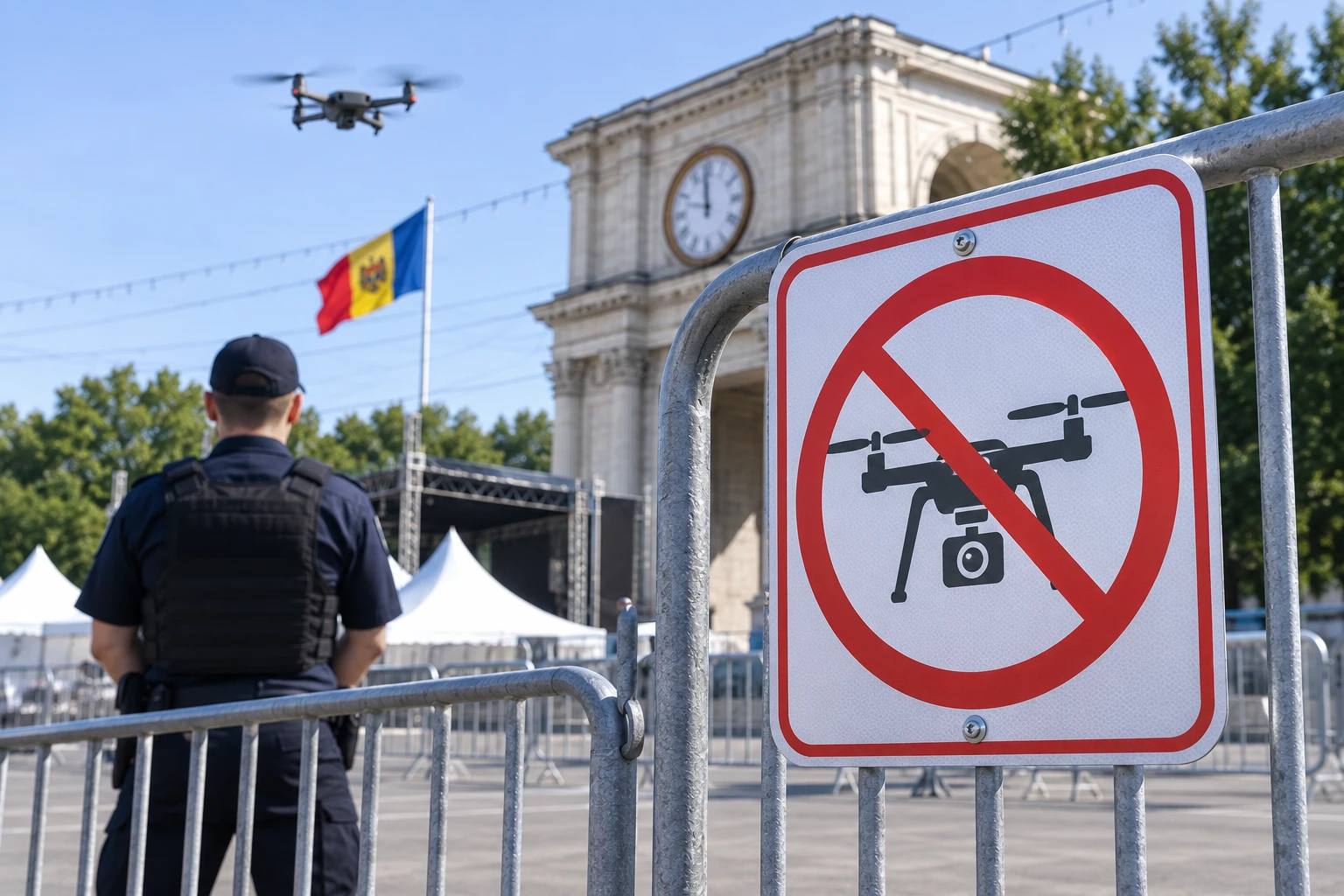 Drone flights and access to public places will be temporarily restricted in Chisinau