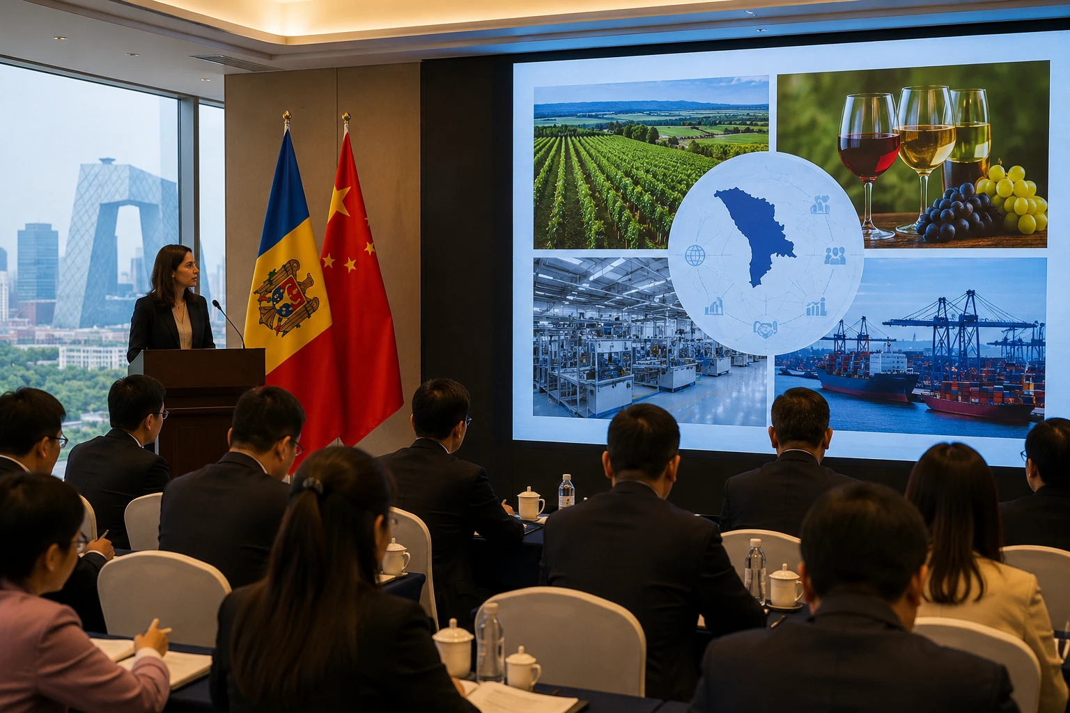 La Beijing a fost prezentat potențialul comercial și de investiții al Moldovei