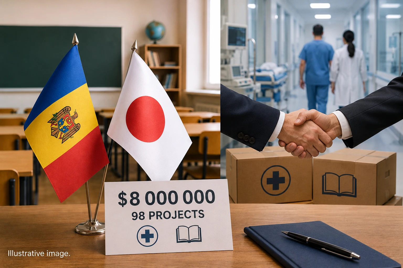 Japan has allocated $8 million to Moldova for 98 projects in the fields of health care and education