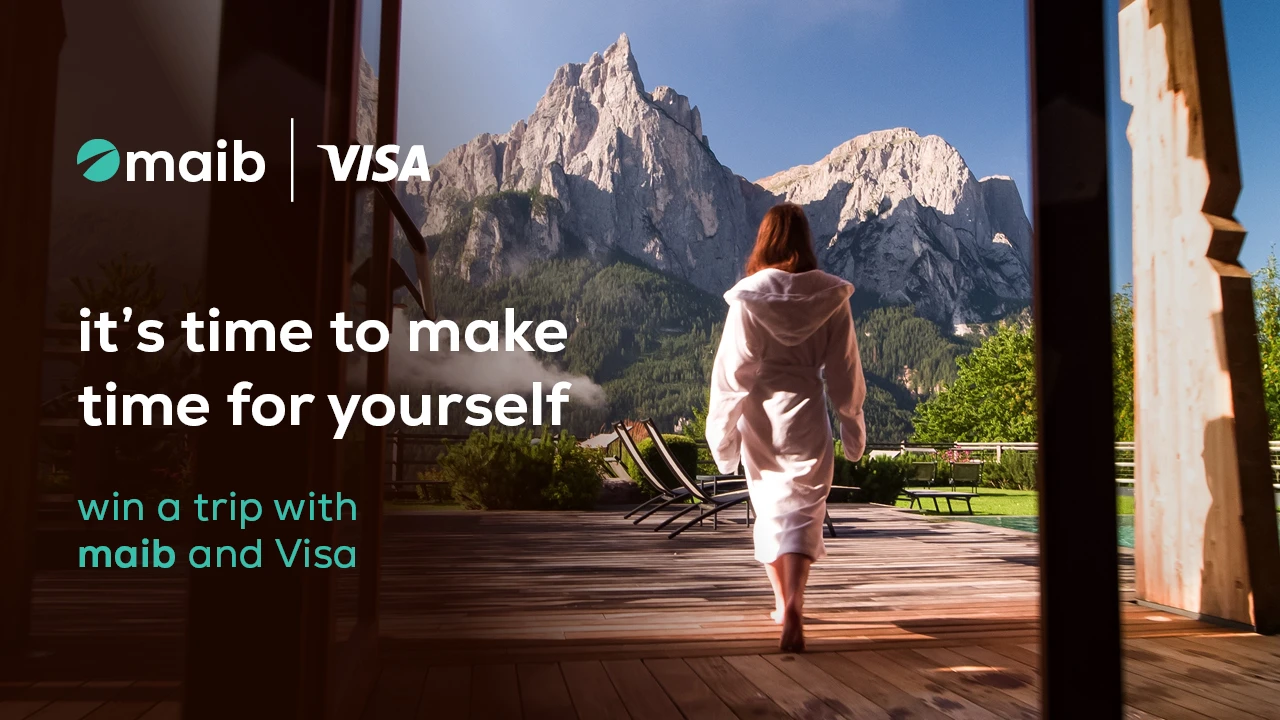 "It's time to make time for yourself": maib and Visa offer trips and prizes in a new promotion