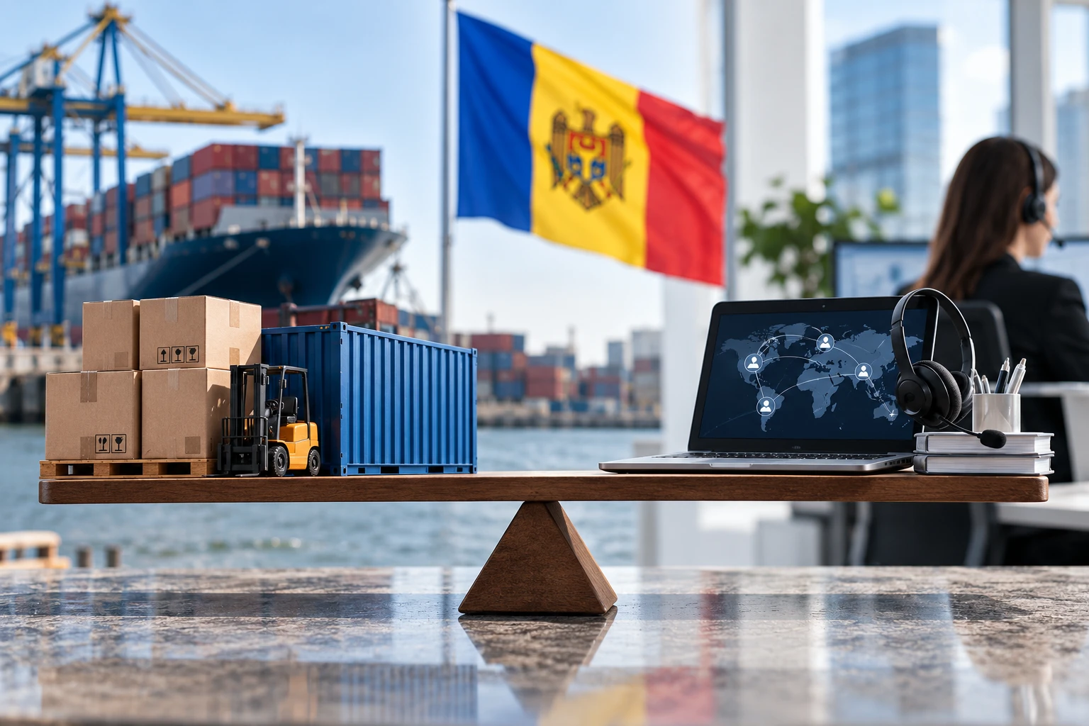 Exportul de servicii din Moldova a ajuns aproape la același nivel cu exportul de bunuri