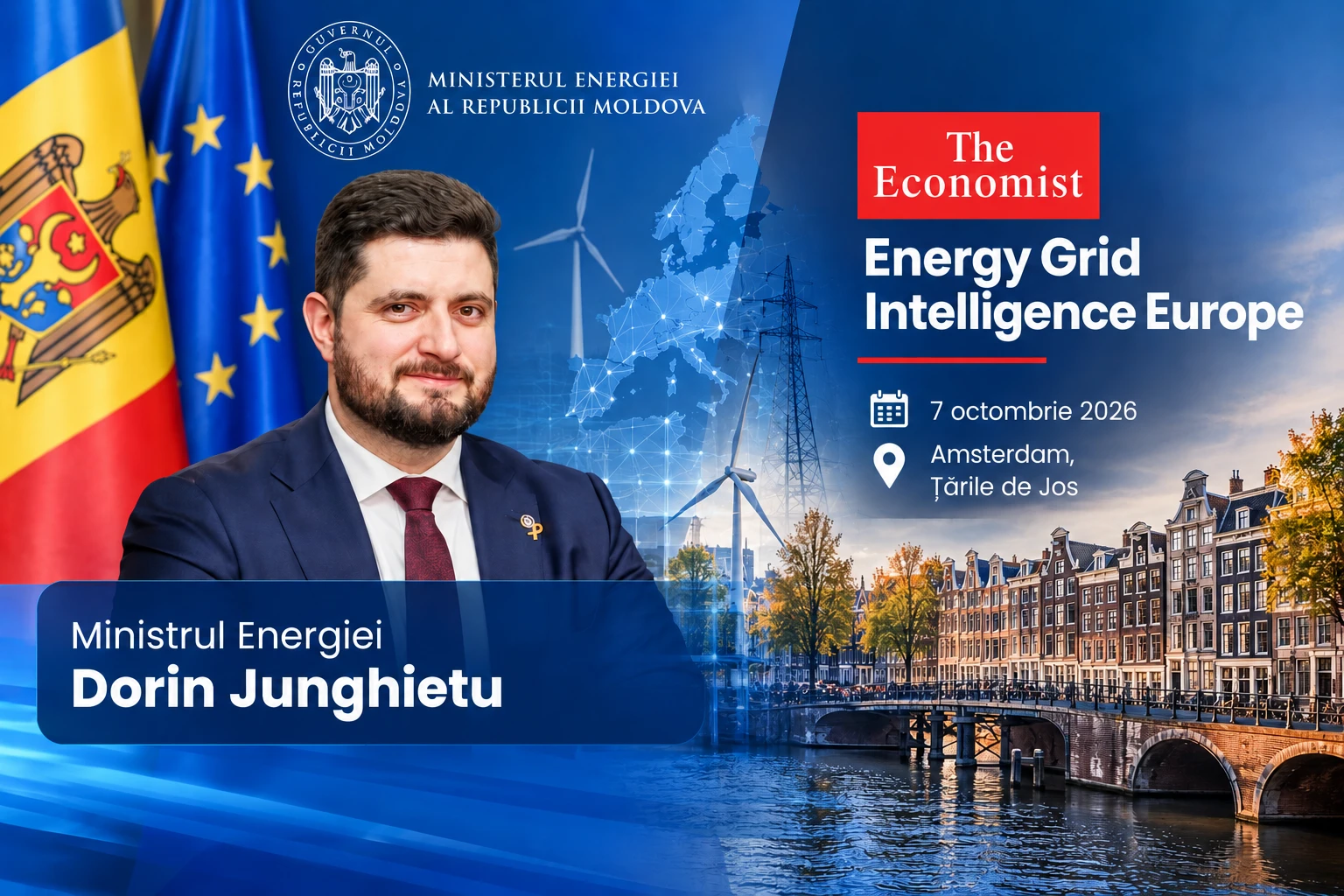 Ministrul Energiei va participa la summitul Energy Grid Intelligence Europe de la Amsterdam