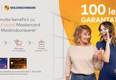 Moldindconbank oferă un bonus de 100 de lei deținătorilor cardurilor sociale
