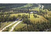 O autostradă cu şase benzi a fost construită sunt un parc urban pentru animale sălbatice 