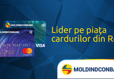 Fiecare al treilea deţinător de card din Moldova este clientul  Moldindconbank