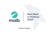 Maib honored as Best Bank in Moldova 2025 by Global Finance magazine