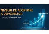 Nivelul de acoperire a depozitelor bancare este majorat de la 1 ianuarie 2025 de la 100 mii la 200 mii lei