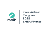 Maib признан EMEA Finance «Лучшим банком в Молдове» второй год подряд