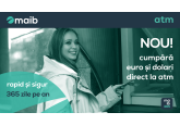 Mai nou!Cumpără valută la bancomatele MAIB