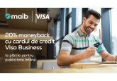 Optimizați fiecare plată. Maib returnează până la 20% din cheltuielile de publicitate digitală achitate cu cardurile de credit Visa Business