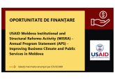 Programul USAID MISRA anunță despre primirea cererilor pentru obținerea granturilor de până la $150 mii pentru îmbunătățirea climatului de afaceri din țară