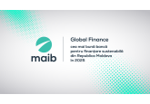 Global Finance declară maib cea mai bună bancă pentru finanțare sustenabilă din Republica Moldova 