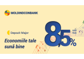 Depozitul ”Major” de la Moldindconbank – economiile tale sună bine cu 8,5 la sută anual