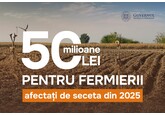 The Moldovan government is allocating 50 million lei to farmers whose corn and sunflower crops were damaged by the 2025 drought