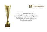 B.C. ,,Comerțbank” S.A. laureat al Premiului Anual pentru Vizibilitate și Recunoașterea Consumatorului