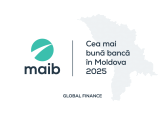 Maib - desemnată cea mai bună bancă din Moldova în 2025 de publicația Global Finance