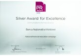 Banca Națională a Moldovei a fost distinsă cu premiul Silver în cadrul celei de-a XXII-a ediții a Romanian PR Award pentru campania naționale de educație financiară „Educație financiară pentru toți” 