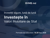 În cadrul celor 4 sesiuni de subscriere pe platforma eVMS.md, începând din vara anului 2024 și până în prezent, persoanele fizice au investit în titluri de stat peste 549,8 milioane de lei