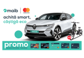 Achită smart cu cardul tău Mastercard de la maib, câștigă o super mașină electrică și o bicicletă electrică