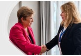 NBM Governor Anca Dragu and IMF Managing Director Kristalina Georgieva discussed Moldova’s cooperation with the IMF, the evolution of macroeconomic indicators, and the continuation of reforms necessary for the country’s path toward Europe