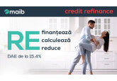Refinanțează. Recalculează. Reduce – o nouă promoție de la maib pentru cei dornici să achite rate mai mici la credite
