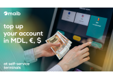 Top up your account and pay your maib loan at self-service terminals with 0% commission