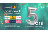 Sărbătorește 5 ani de beneficii maib gama Mastercard și primește cashback majorat de 5%