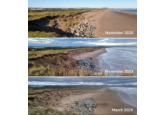 The golf courses disappearing into the sea