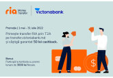 Simplu, rapid și avantajos: Primește bani cu Ria prin transfer online de la Victoriabank, câștigă 50 de lei garantat și participă la tombola lunară care-ți poate aduce 3000 de lei 