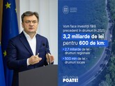 Dorin Recean: Investițiile statului pentru reabilitarea, reconstrucția și întreținerea drumurilor și podurilor vor fi, în acest an, de 3,2 miliarde de lei 