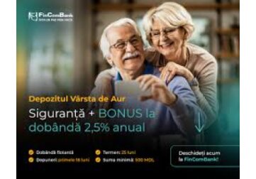 FinComBank lansează promoția „Vârsta de Aur” – respect şi avantaje pentru pensionari