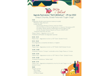 Savurează weekendul la festivalul „DeVin&amp;DeGust”! Vezi agenda activităților din cadrul evenimentului