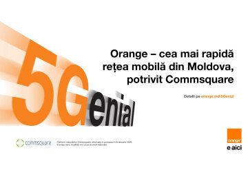 Cea mai rapidă rețea mobilă din Moldova conform Commsquare: Orange obține, pentru al 14-lea an consecutiv, cel mai mare scor în testele independente DSBO 
