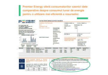 Premier Energy oferă consumatorilor casnici date comparative despre consumul lunar de energie pentru o utilizare mai eficientă a resurselor
