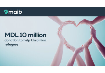 Maib steps forward to help Ukrainian refugees: estimated more than MDL10 million donation from the bank and its top management to be paid during the year