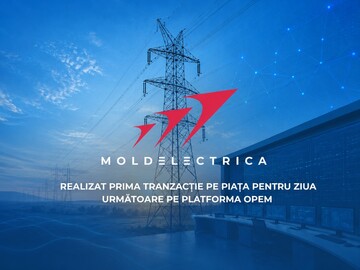 Moldelectrica осуществила первую закупку электроэнергии на рынке «на сутки вперед» (PZU), управляемом оператором энергетического рынка Mолдовы (OPEM)
