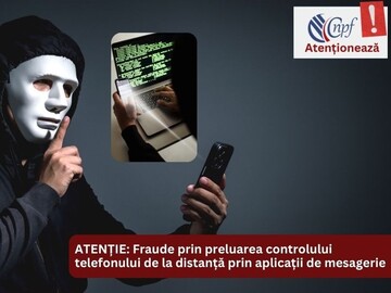 CNPF  avertizează cetățenii din Moldova cu privire la noi tipuri de fraude bancare prin obținerea controlului deplin asupra telefonului