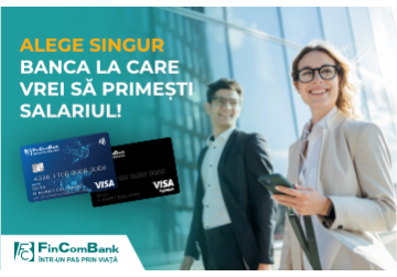Alege cardul salarial de la FinComBank pentru bugetari